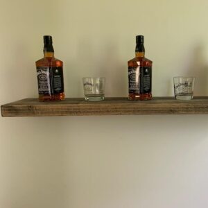 Wandplank Eiken Wagondeel Look + Blinde bevestiging 100x18x4cm