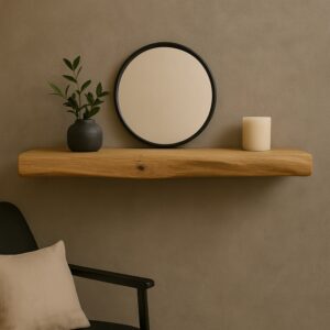Wandplank Eiken Boomstam Zwevend 42mm (2)