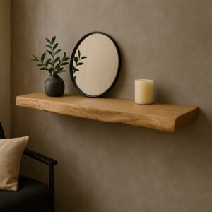 Wandplank Eiken Boomstam Zwevend 42mm