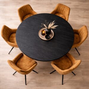 Ronde Eettafel Zwart (4)