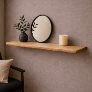Wandplank Eiken Boomstam Zwevend 24mm - Op Maat