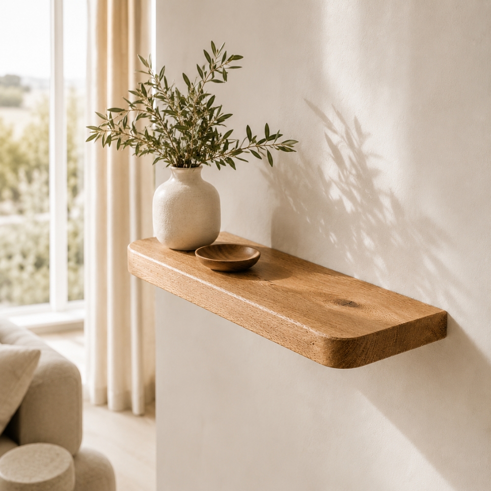 Japandi Wandplank Eiken 42mm – Ronde Hoeken (6)